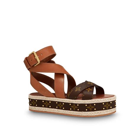 louis vuitton boundary flatform sandal|louis vuitton flat sandals women.